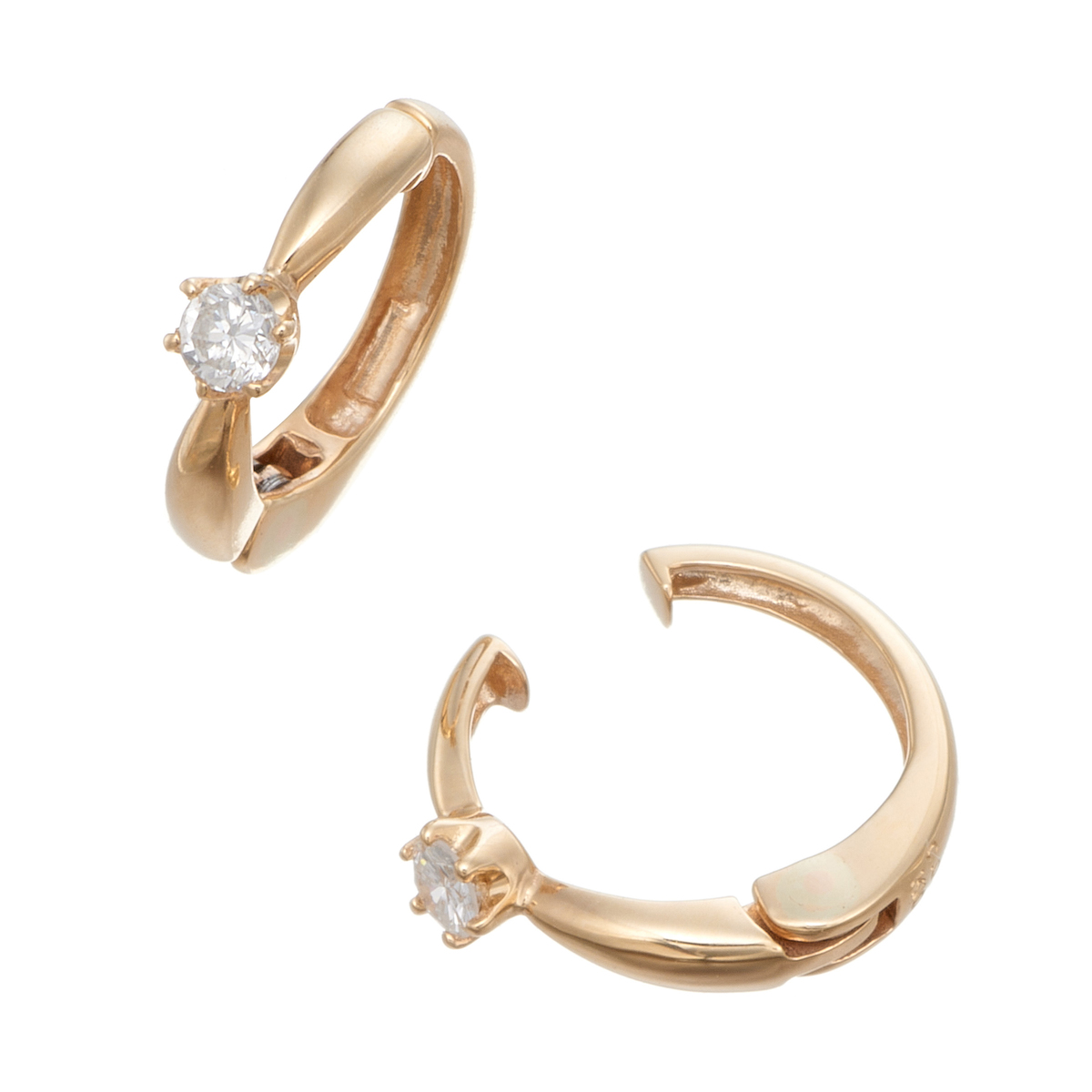 10K ダイヤモンド シンプル ピアリング 計0.08ctUP ピアリング - QVC.jp