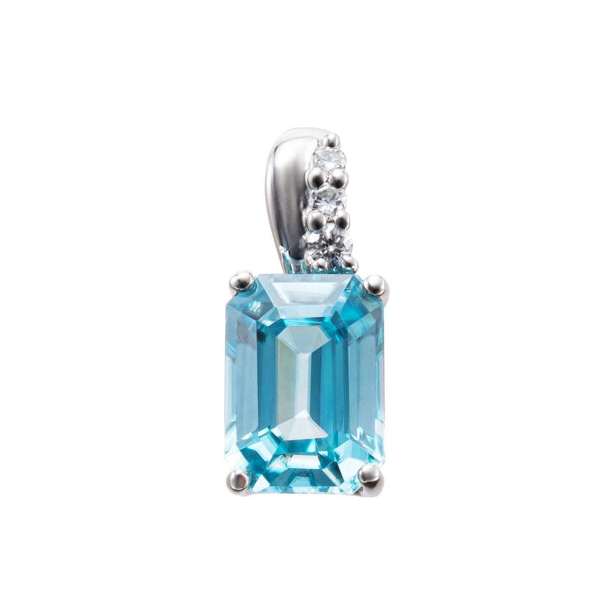 PT950 ブルージルコン ペンダントヘッド 1.2ctUP ジュエルバール