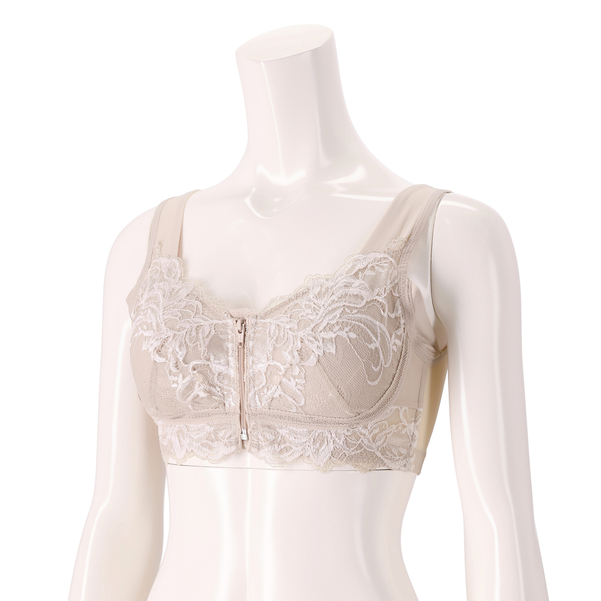 BRNYピース すらっと細みえフロントファスナーブラ ブラデリス