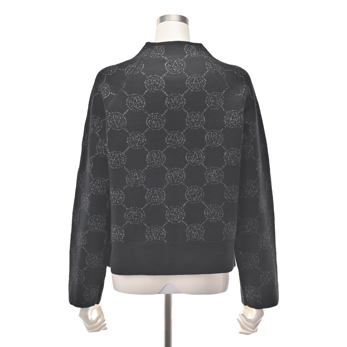 Anne Coquine コアスパンヤーンニットボトルネックブルゾン