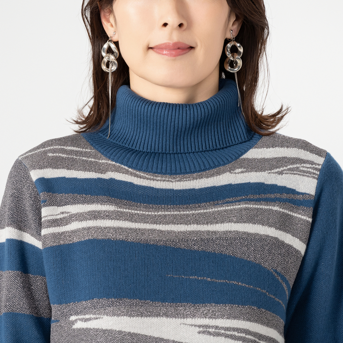 BOUTIQUE JUNKO グリッターニットジャガードチュニック ブティック