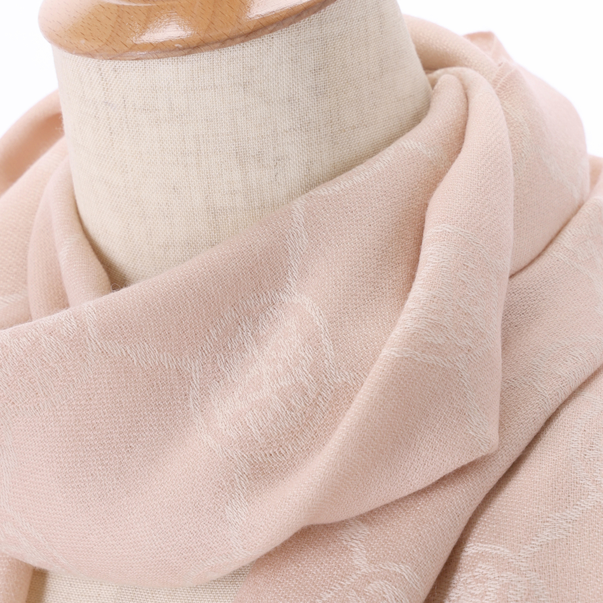 Anne Coquine カシミヤモノグラムジャガードストール アンコキーヌ