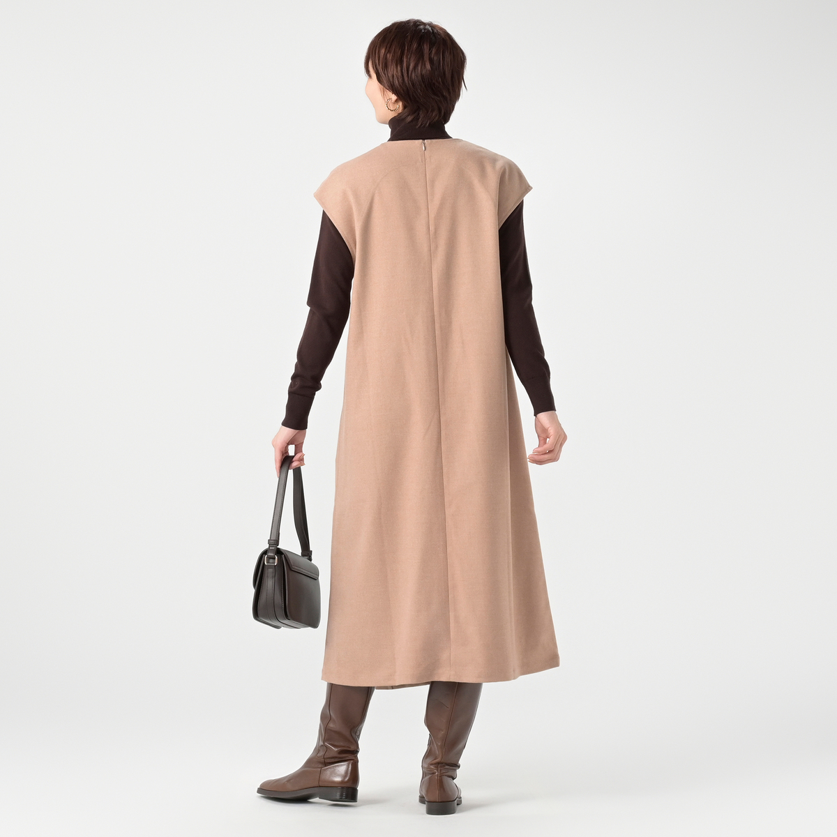 YukaKoshino Aラインの細見えジャンパースカート ユカ コシノ（Yuka