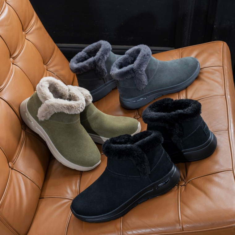 SKECHERS スケッチャーズ アーチフィット牛革スエードブーツ 25cm G