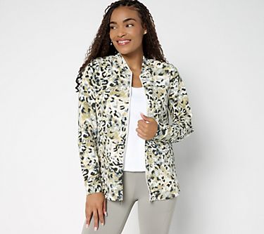 Denim & Co. Active Duo Stretch Zip Front Jacket - QVC.com
