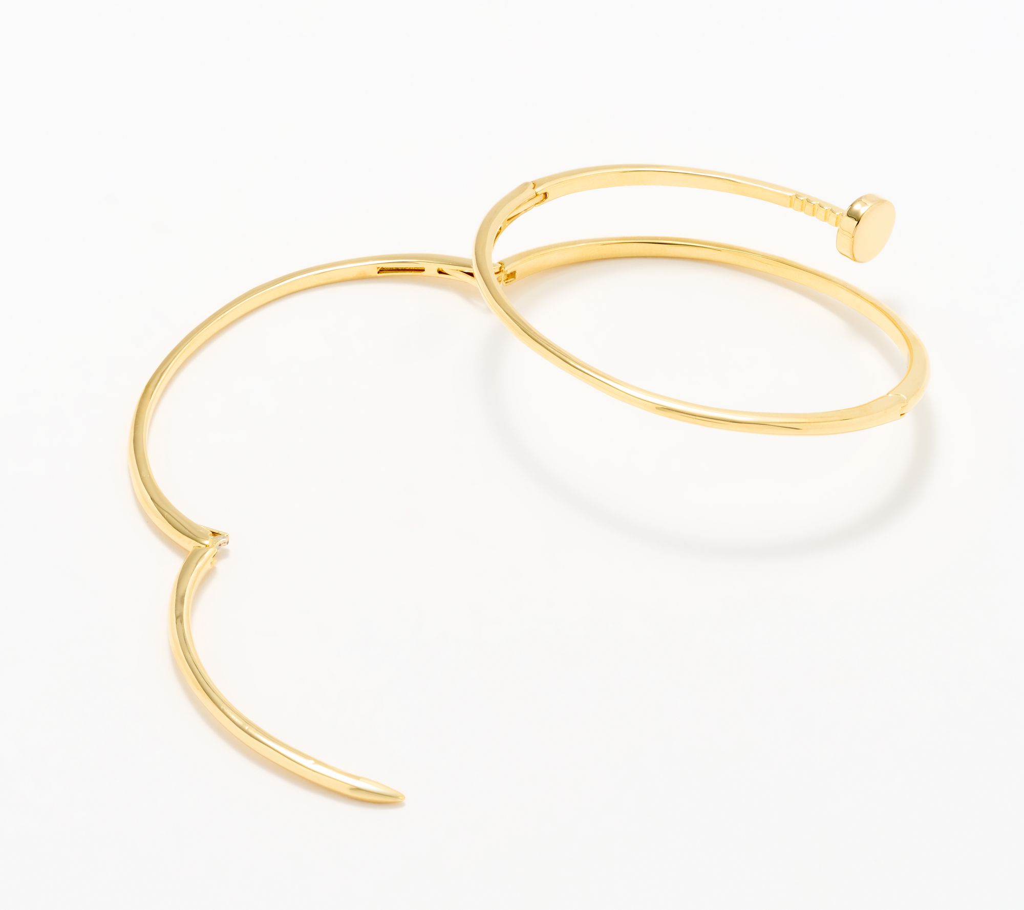 David Markstein Bronze Multi Hinge Nail Head Bangle - QVC.com