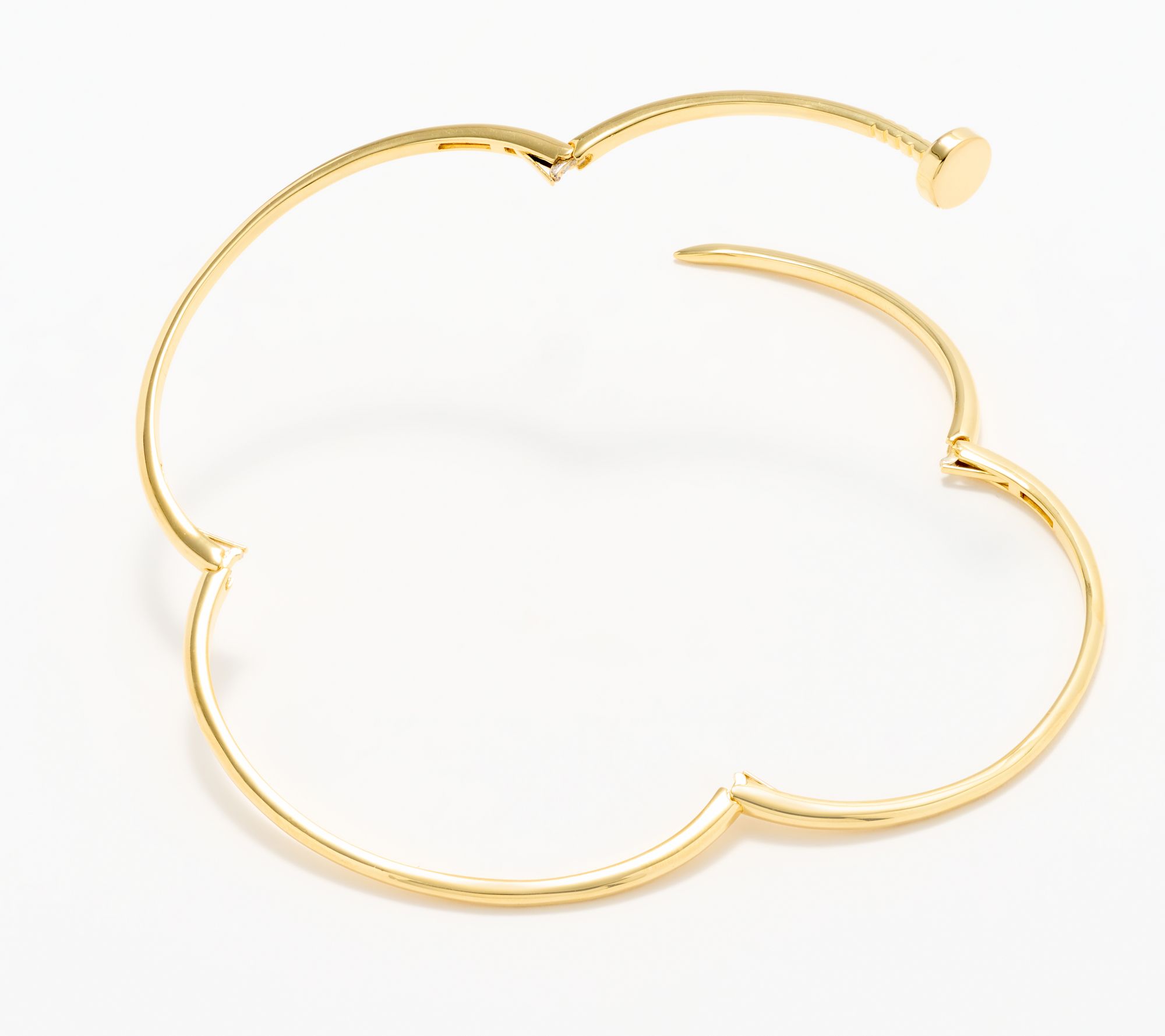 David Markstein Bronze Multi Hinge Nail Head Bangle - QVC.com