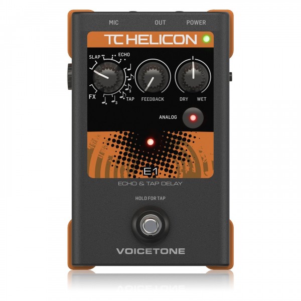 TC Helicon VoiceTone E1 Echo and Tap Delay Vocal Processor at