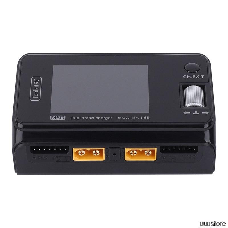 ToolkitRC M6D 充電器 - 500W 15A DC デュアルチャンネル ミニ