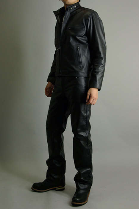 シングルライダースジャケット バッファロー革、ライダースジャケット