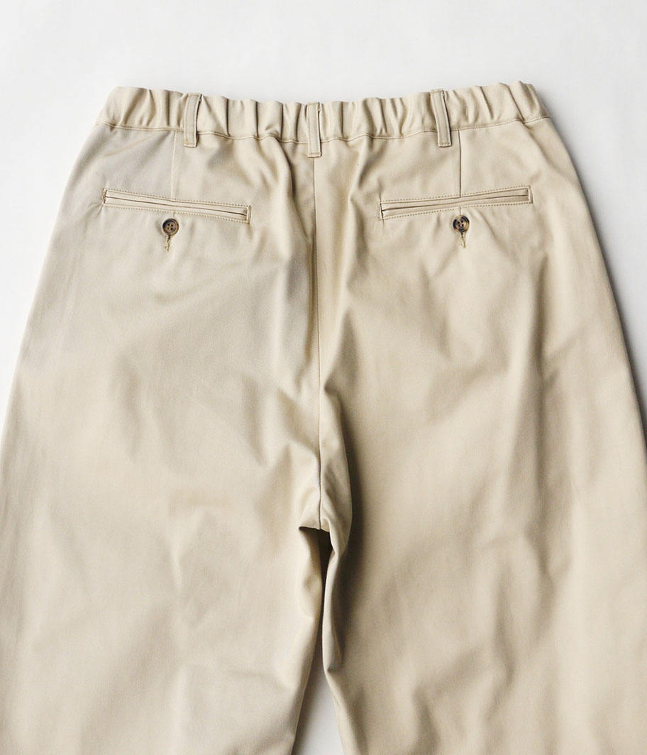 TapWater Cotton Chino Tuck Trousers [BEIGE] - Fresh Service