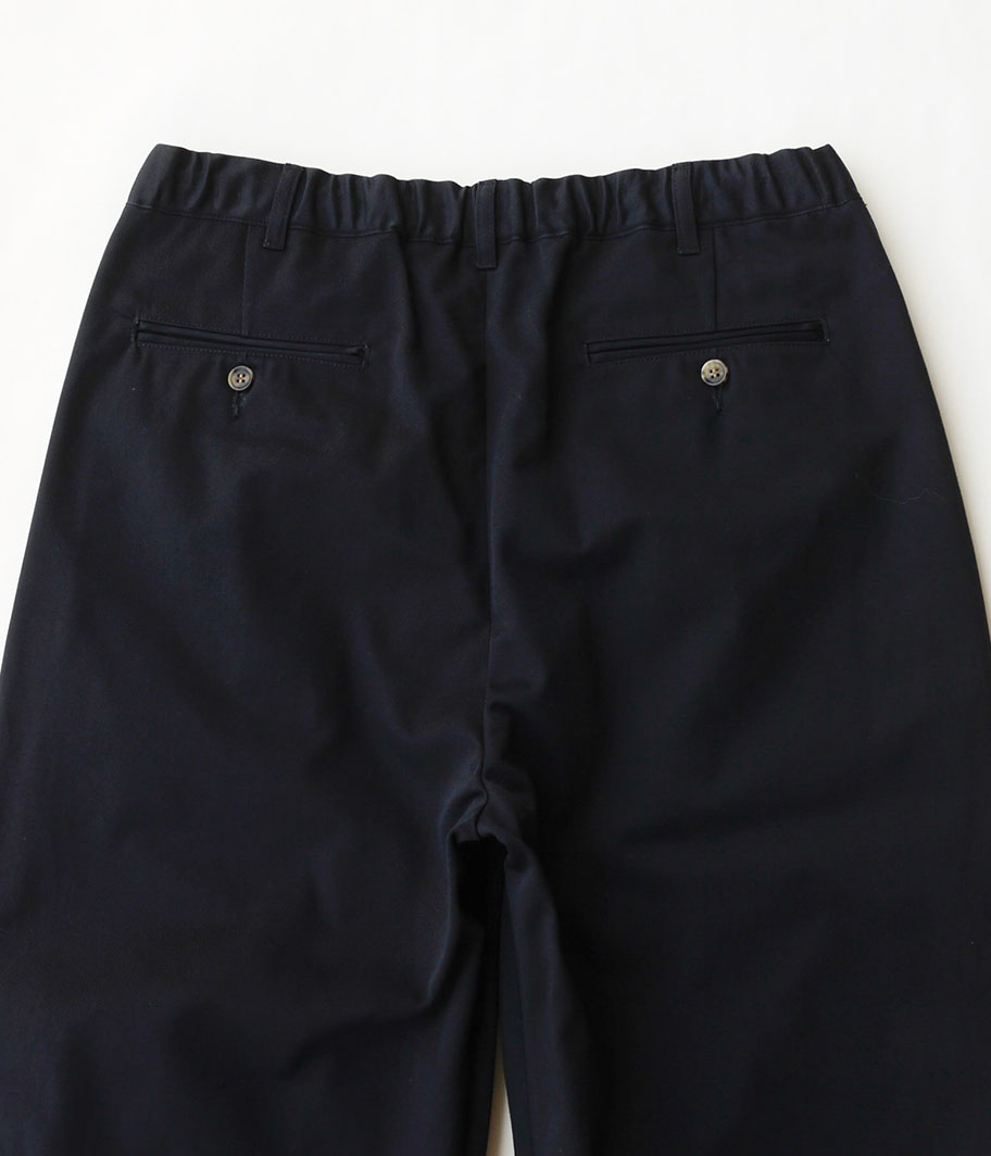 TapWater Cotton Chino Tuck Trousers [NAVY] - Fresh Service