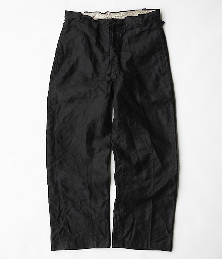 40's ビンテージブラックモールスキンフレンチワークパンツ - Fresh