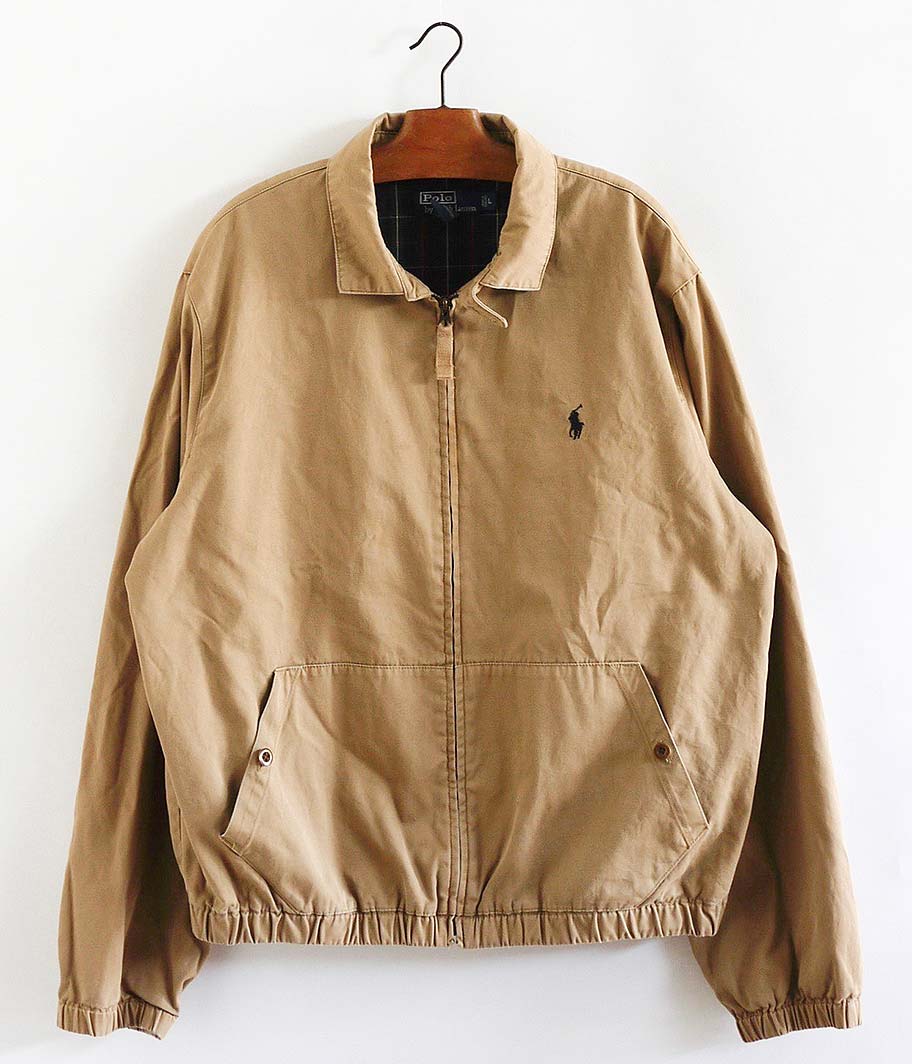 ラルフローレン ブルゾン スイングトップ キャメル色 裏地チェック 美