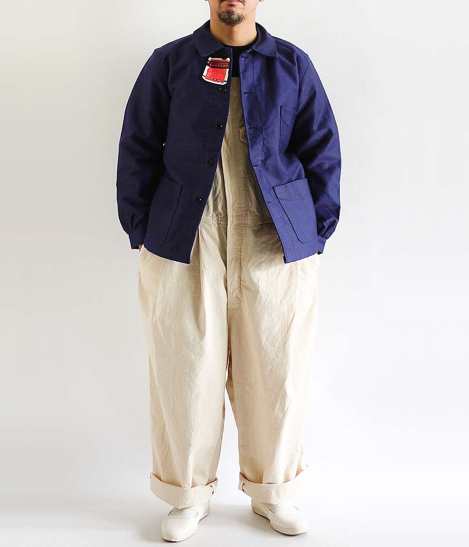 50's ブルーモールスキンフレンチワークジャケット [Dead Stock