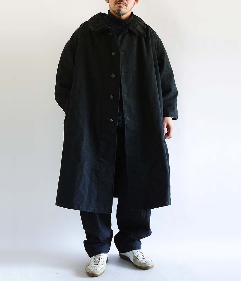 フランス軍モーターサイクルコート ［overdye / BLACK] - Fresh