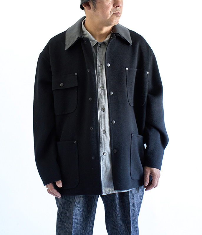 YOKE River Melton Coverall Jacket [BLACK] - Fresh Service