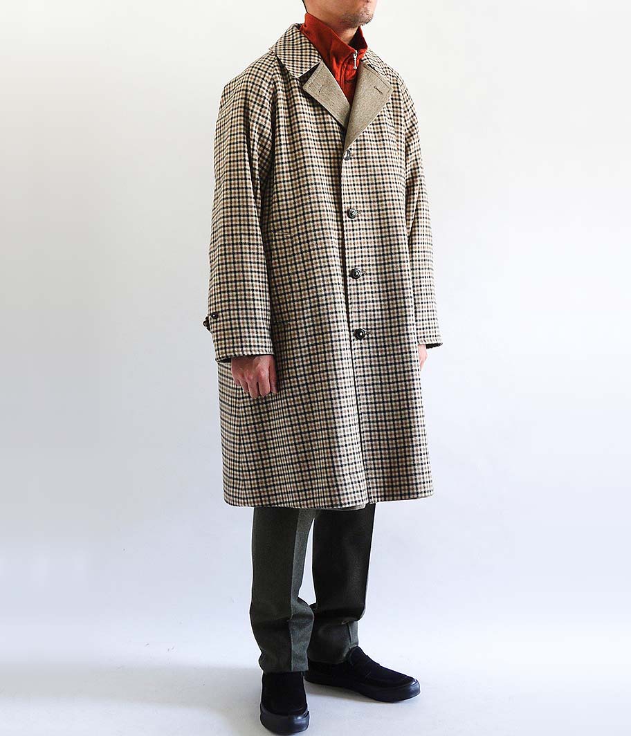 KAPTAIN SUNSHINE Reversible Chesterfield Coat [BROWN GUNCLUB