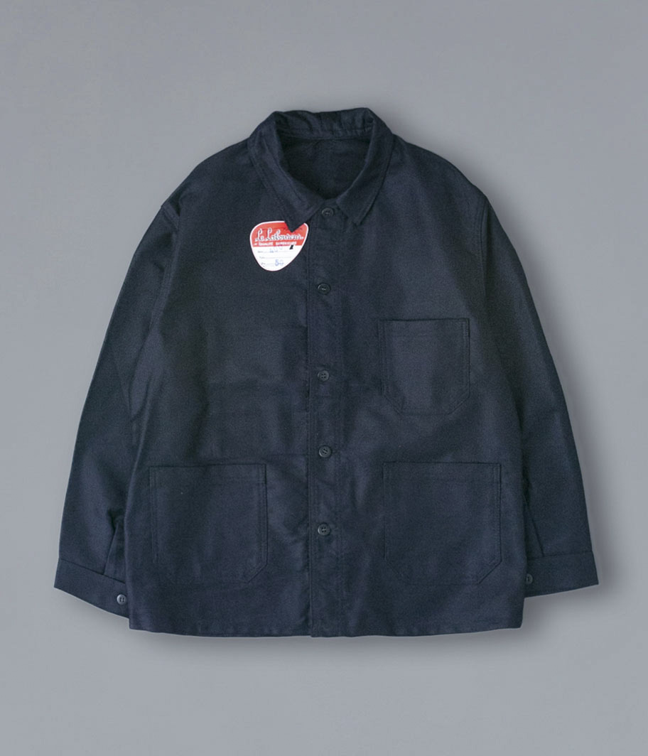 Le LABOUREUR ブラックモールスキンフレンチワークジャケット［Dead