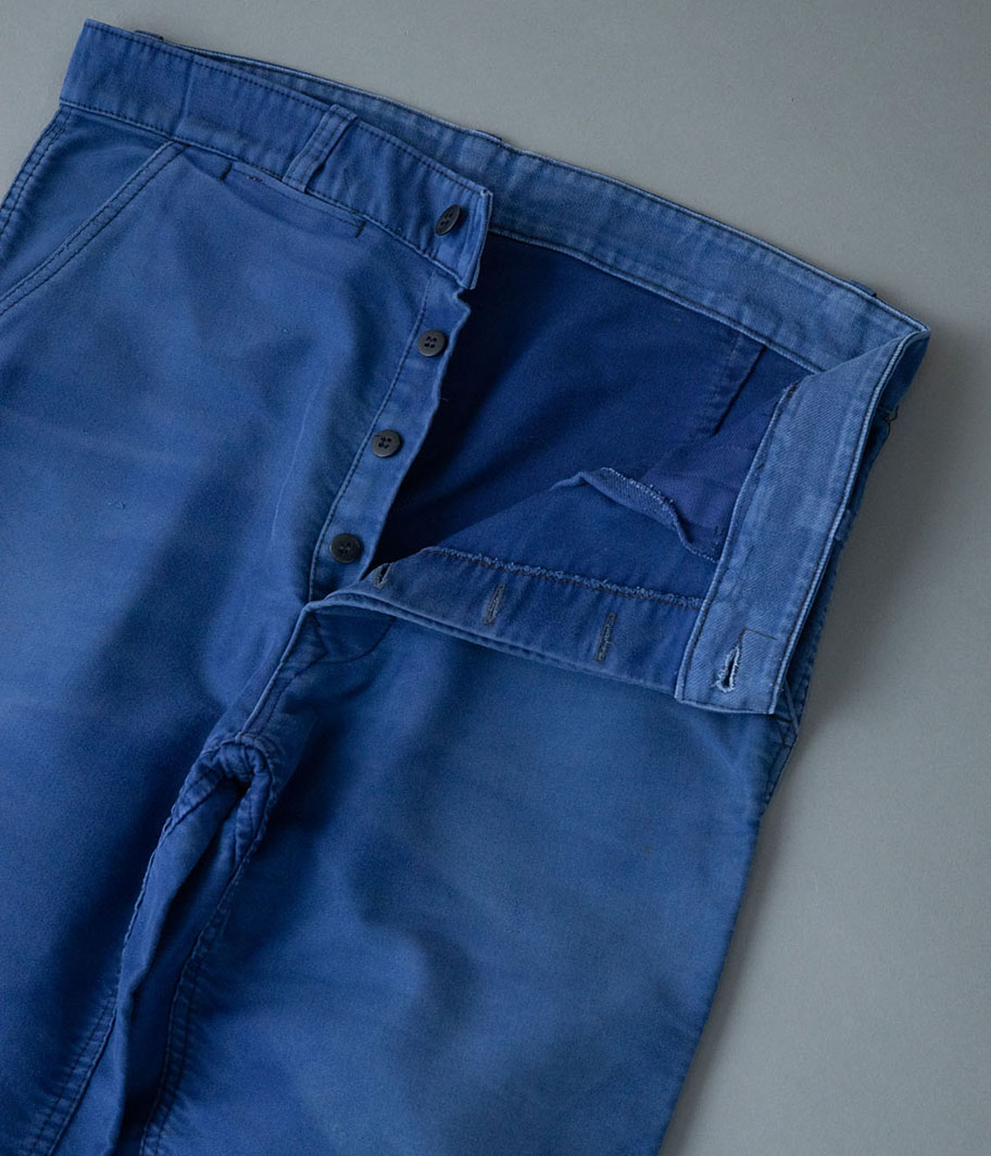 ブルーモールスキンフレンチワークパンツ - Fresh Service NECESSARY