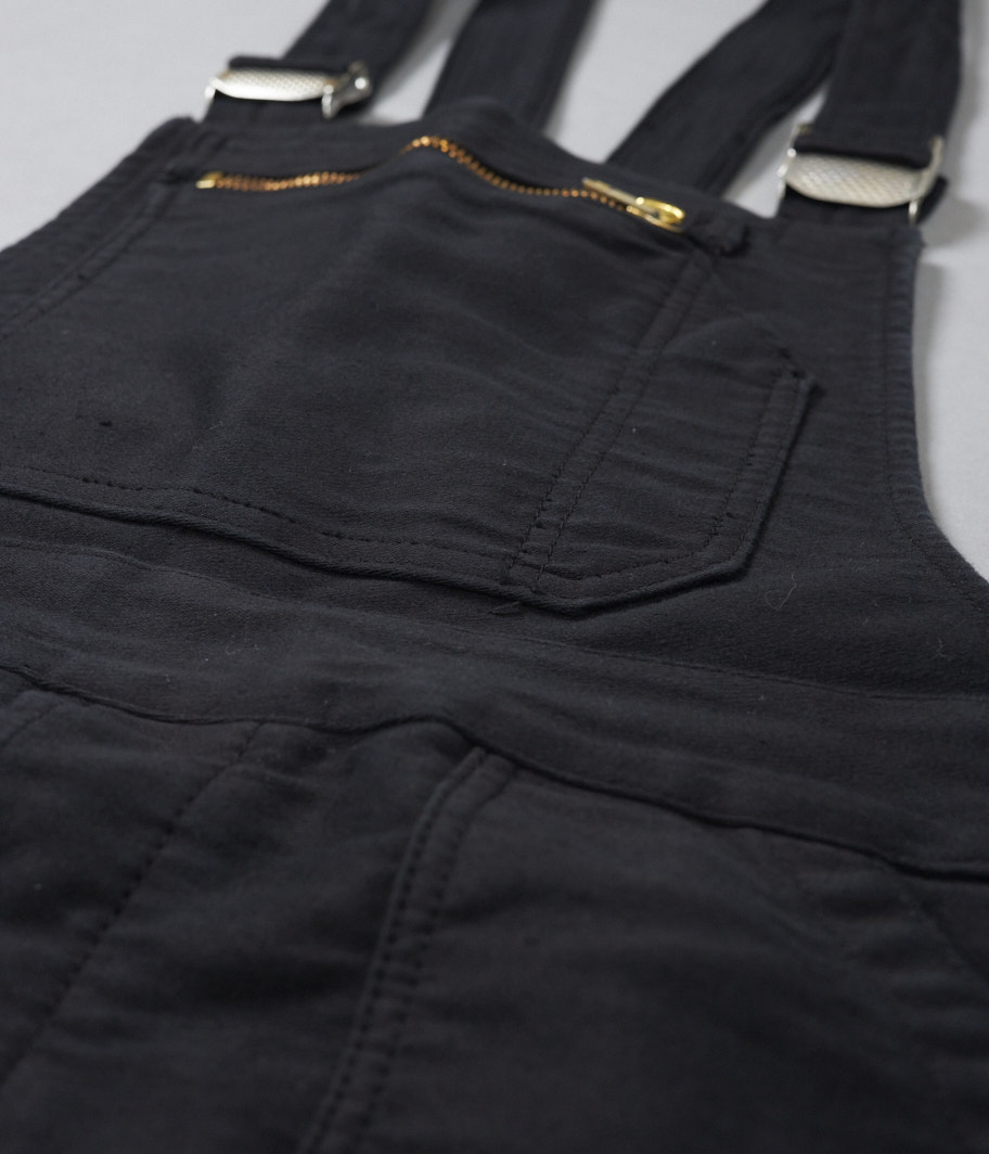 モールスキンフレンチワークオーバーオール［Overdye / BLACK