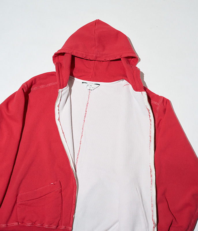 ANCELLM ZIP UP HOODIE [RED] - Fresh Service NECESSARY or