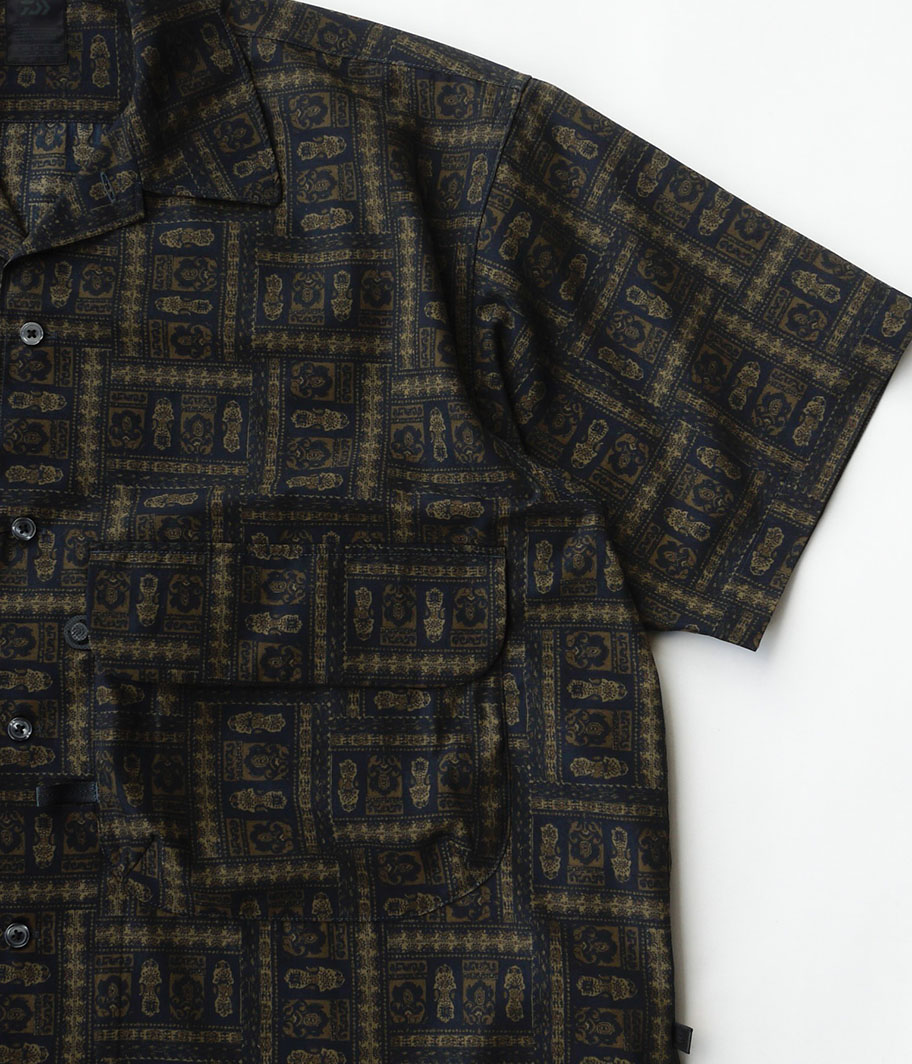 DAIWA PIER 39 TECH SPORTS OPEN COLLAR SHIRTS S/S [CHARCOAL