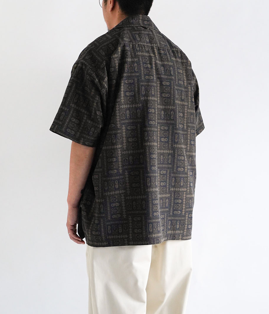 DAIWA PIER 39 TECH SPORTS OPEN COLLAR SHIRTS S/S [CHARCOAL