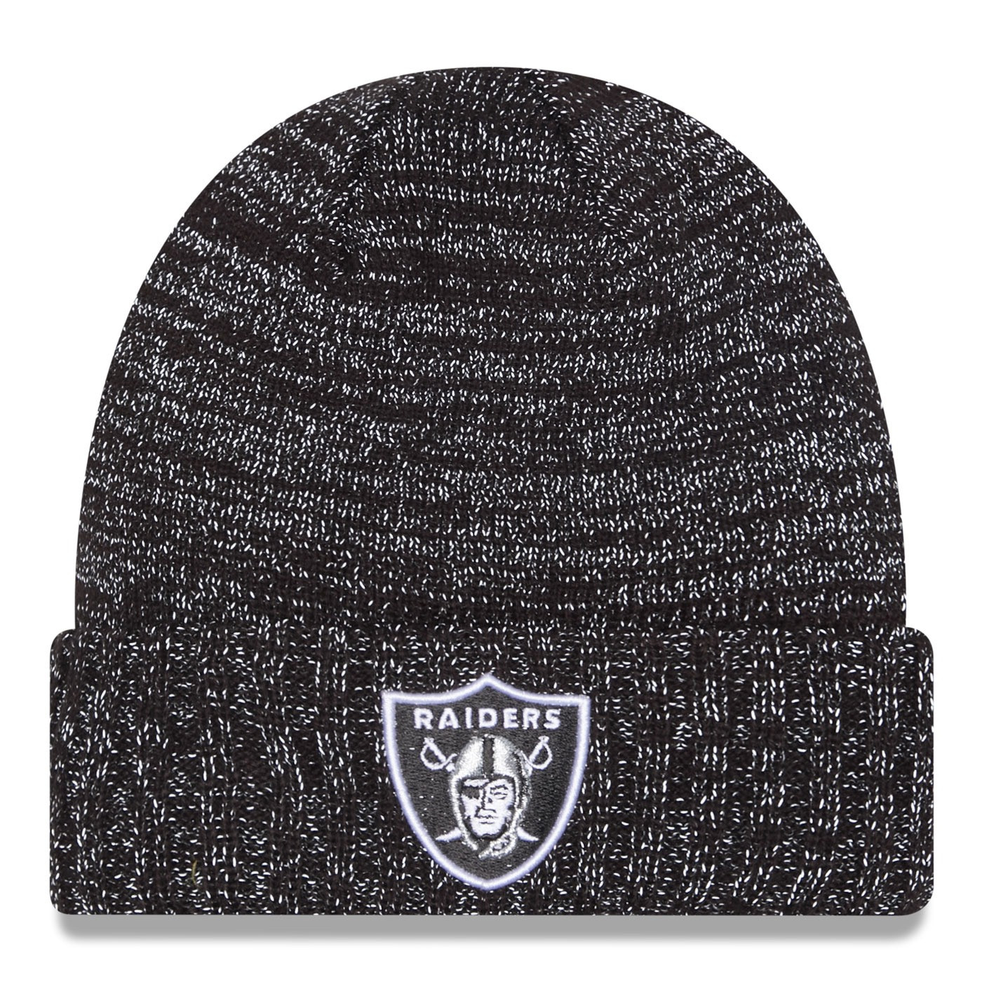 NEW ERA RAIDERS BLACK SHIELD REFLECTIVE KNIT CAP