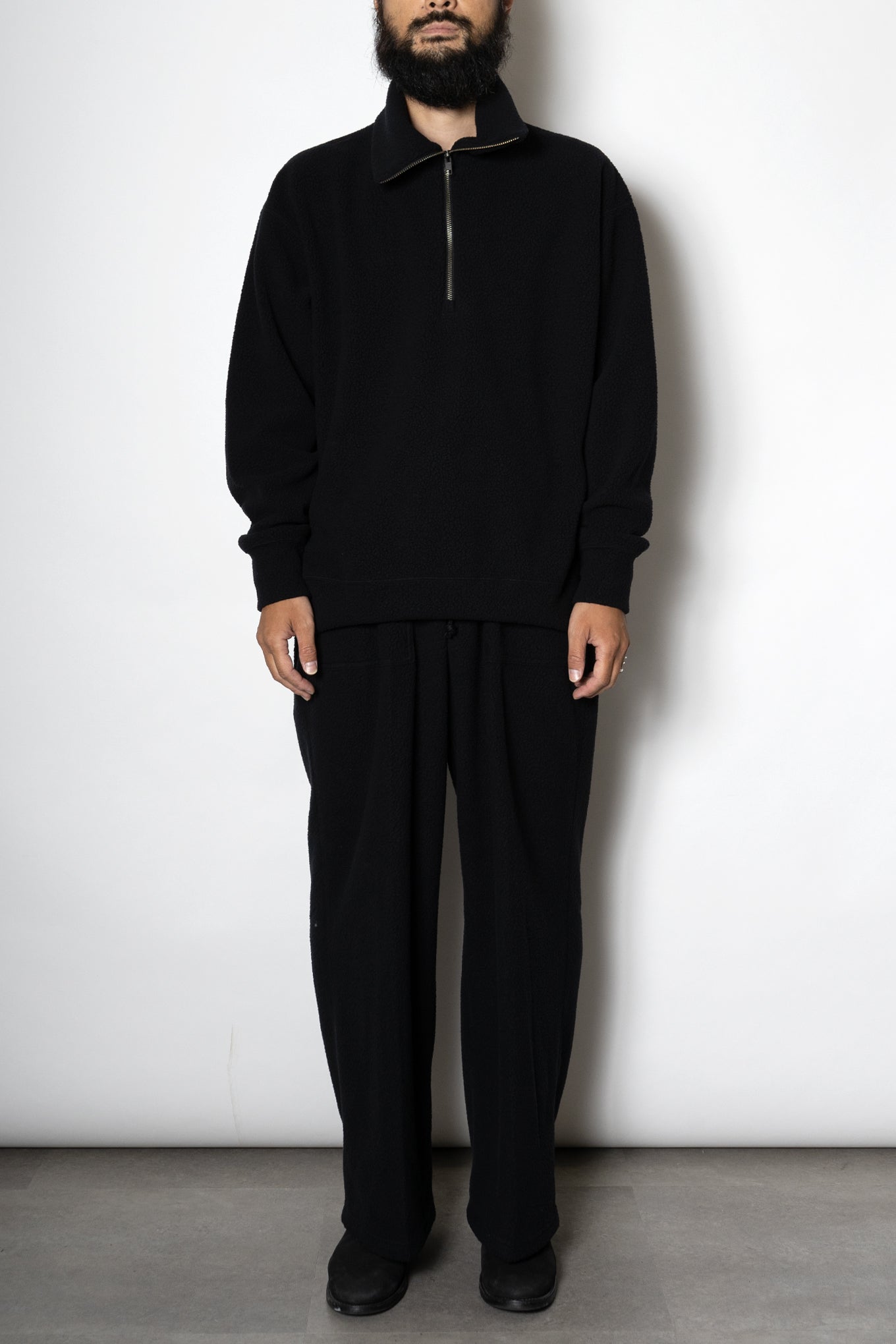 POLARTEC®️HALF ZIP SHIRT / BLACK – RAINMAKER KYOTO