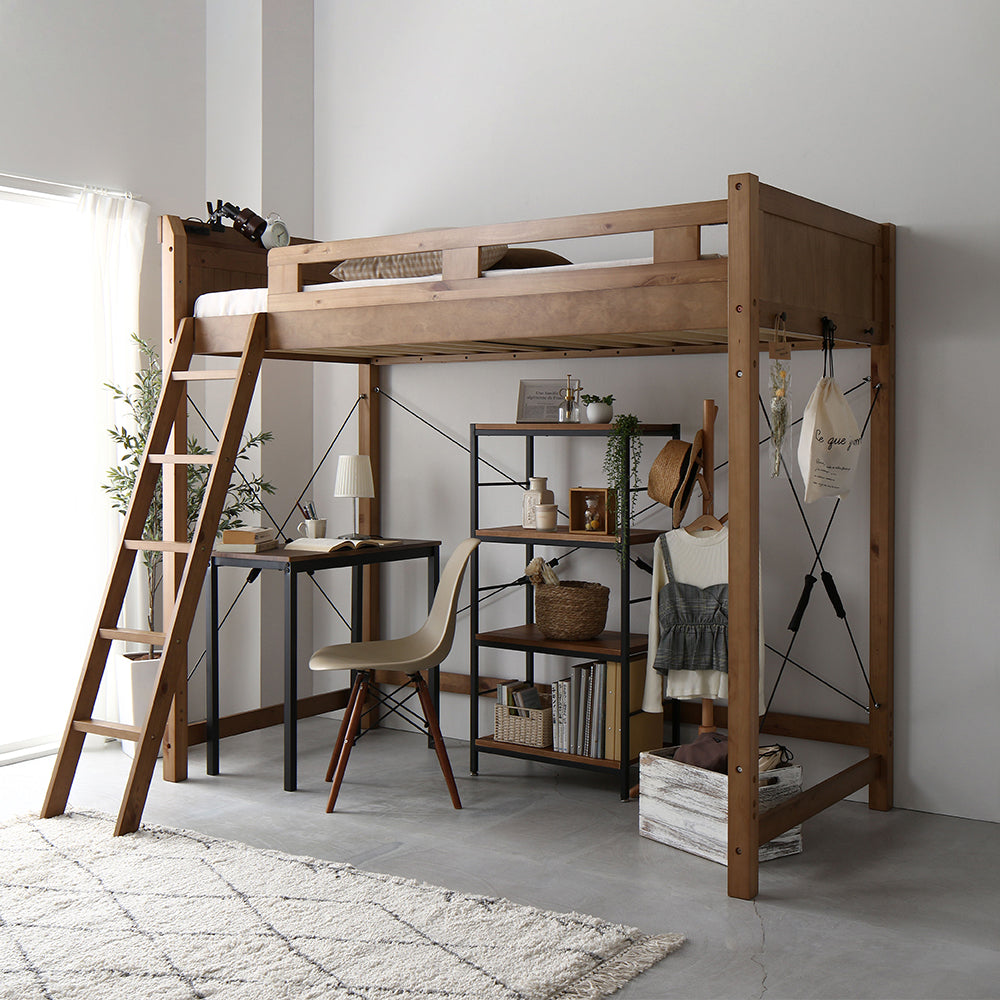 高さが選べる 木製ロフトベッド / 2口コンセント付き – RASIK（ラシク