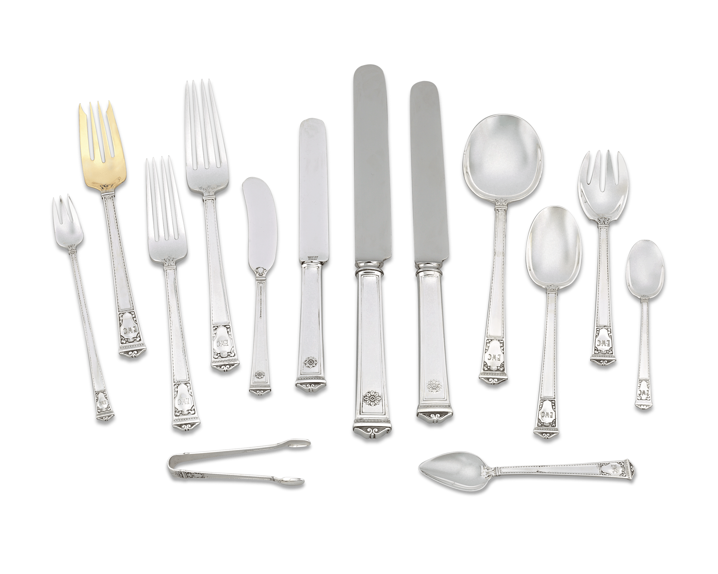 Tiffany & Co. San Lorenzo Silver Flatware Service, 248 Pieces