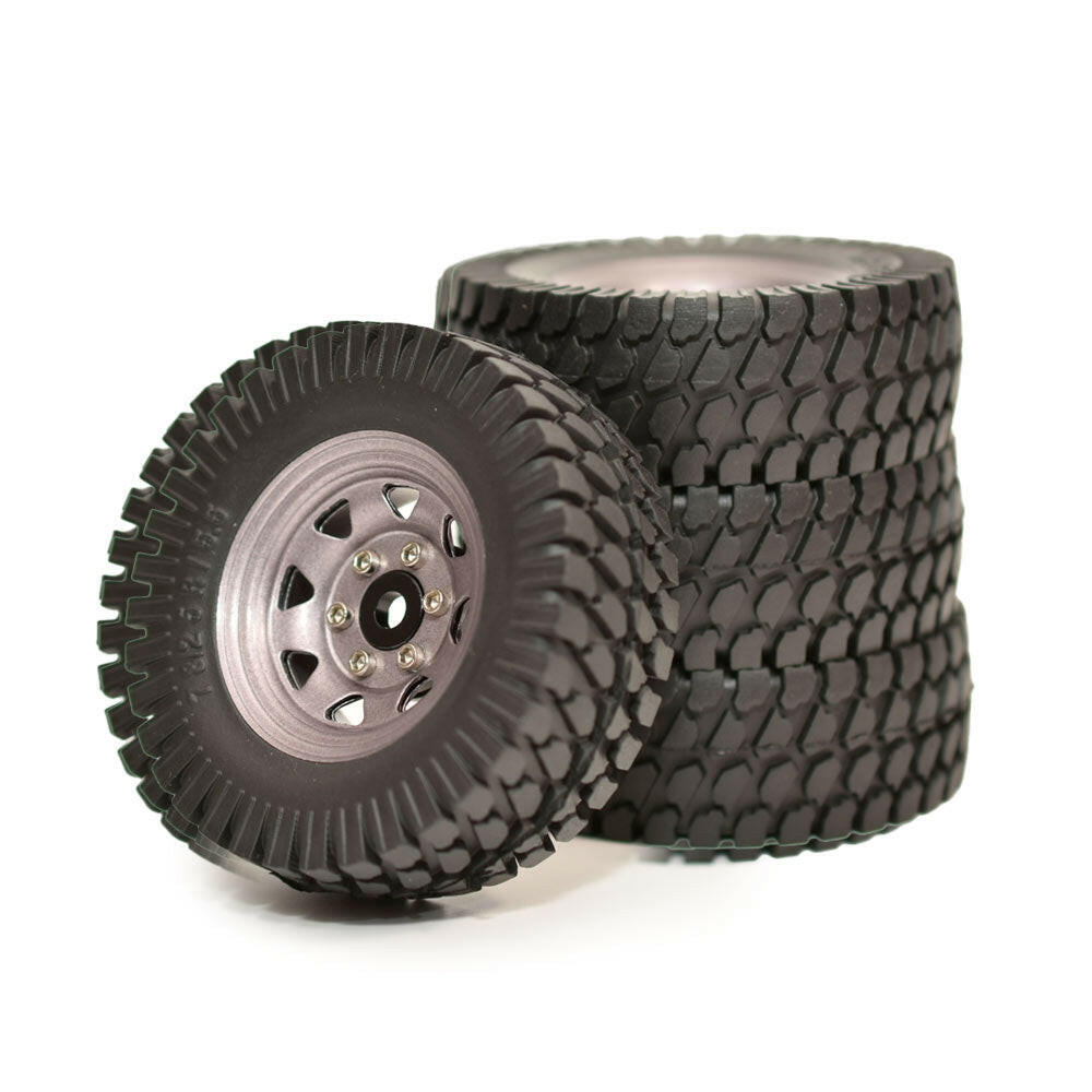 問屋ワールド】クローラーRC用1.55インチスチール製ビードロック