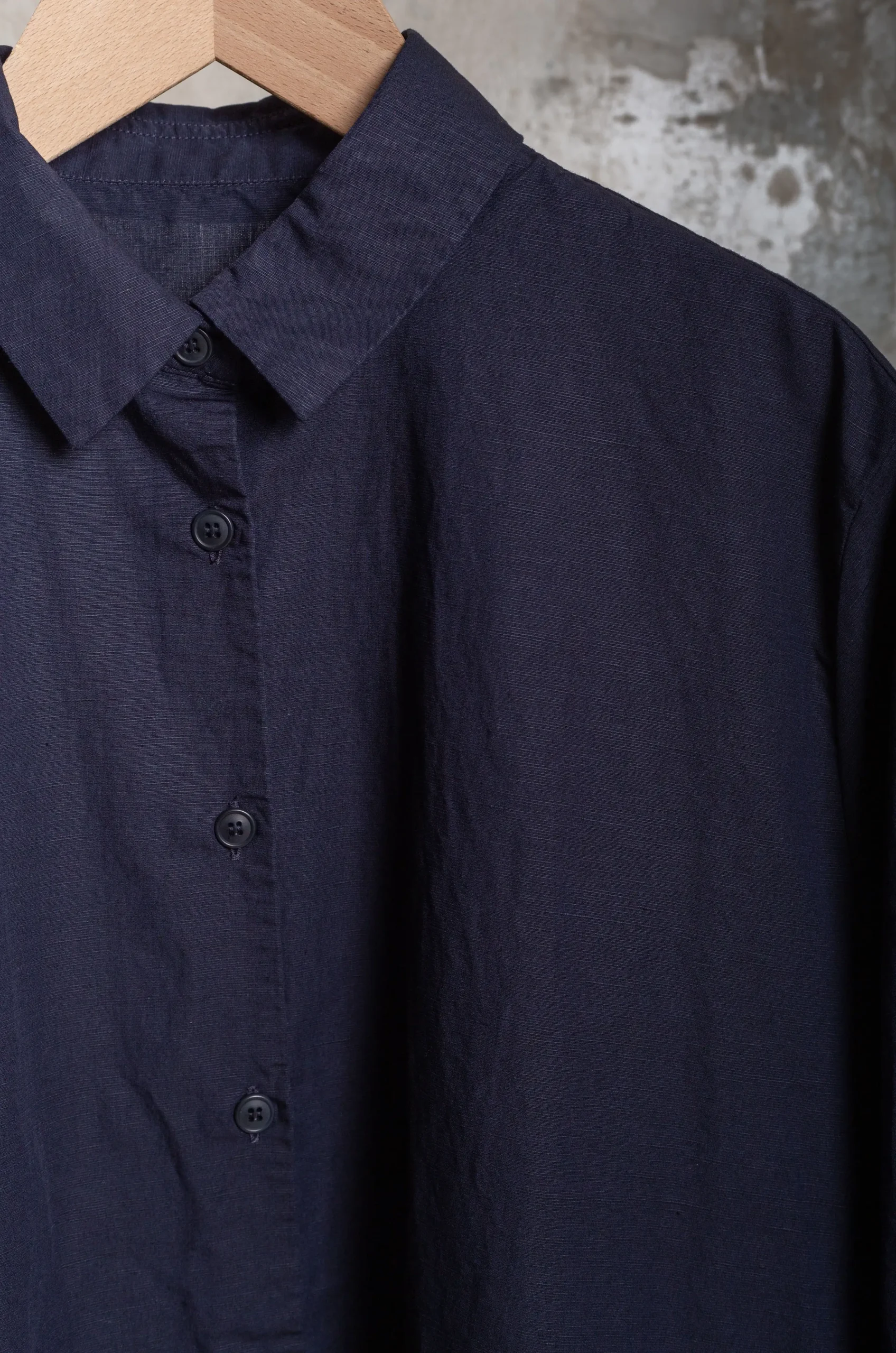 Casey Casey - Atolless Shirt Lin Cot Navy - Rendez-vous Store