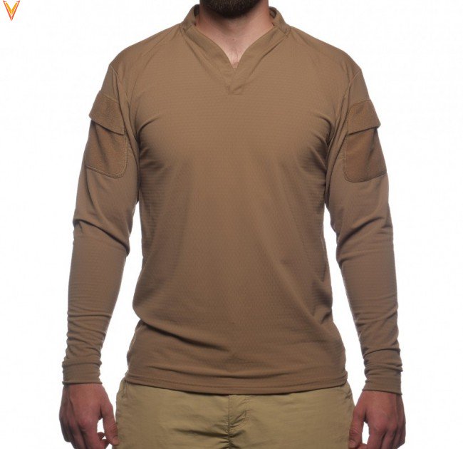Velocity Systems BOSS Rugby Long Sleeve-Coyote Brown | REALMENT
