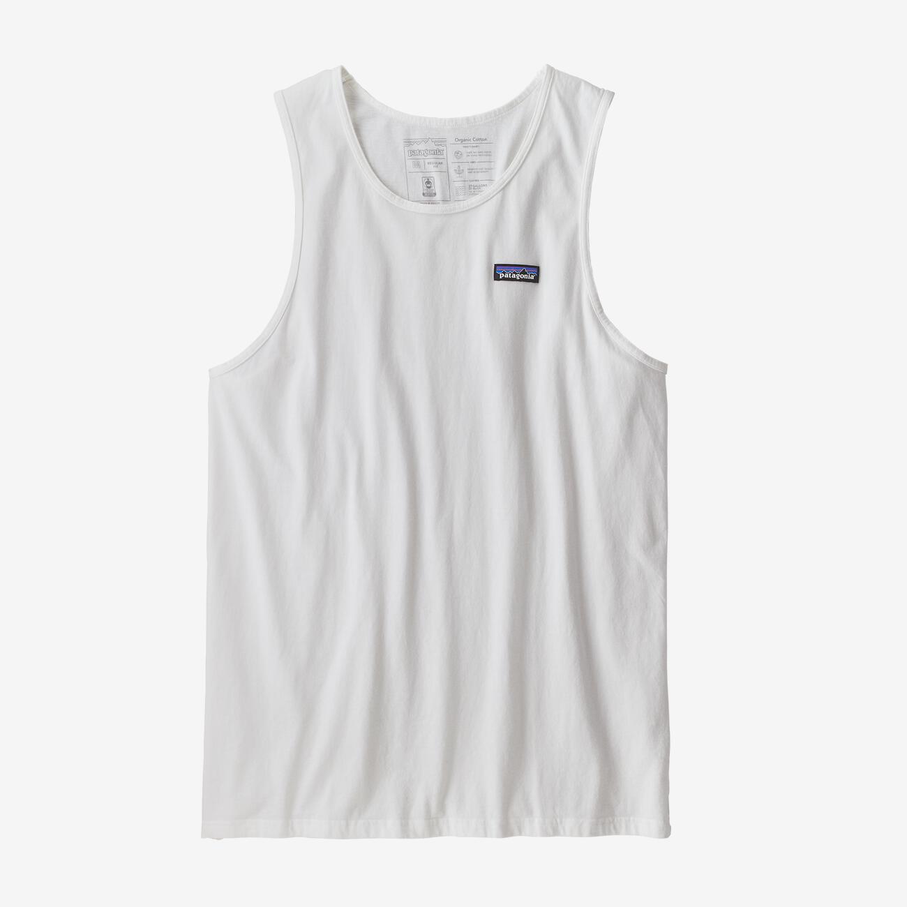 Patagonia M's P-6 Label Organic Cotton Tank – White | real surf shop
