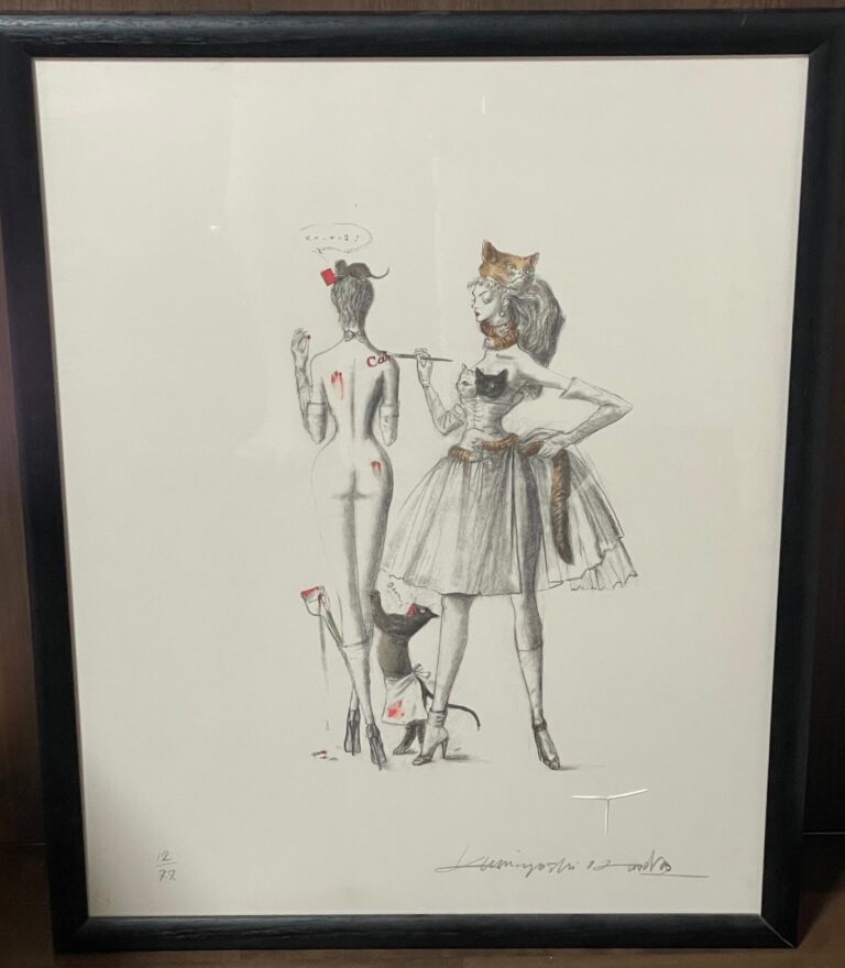 金子國義 リトグラフに手彩色 – リサイクルカンパニー