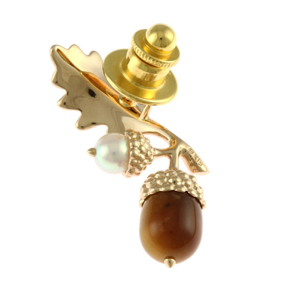 MIKIMOTO ミキモト ブローチ 18金 K18ピンクゴールド タイガーアイ