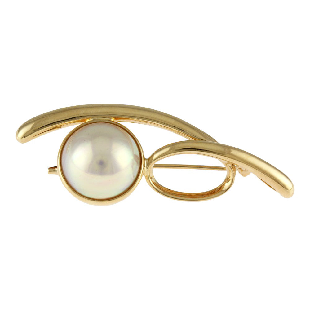 タサキ ブローチ タサキ 18金 レディース TASAKI 中古マベパール 2WAY