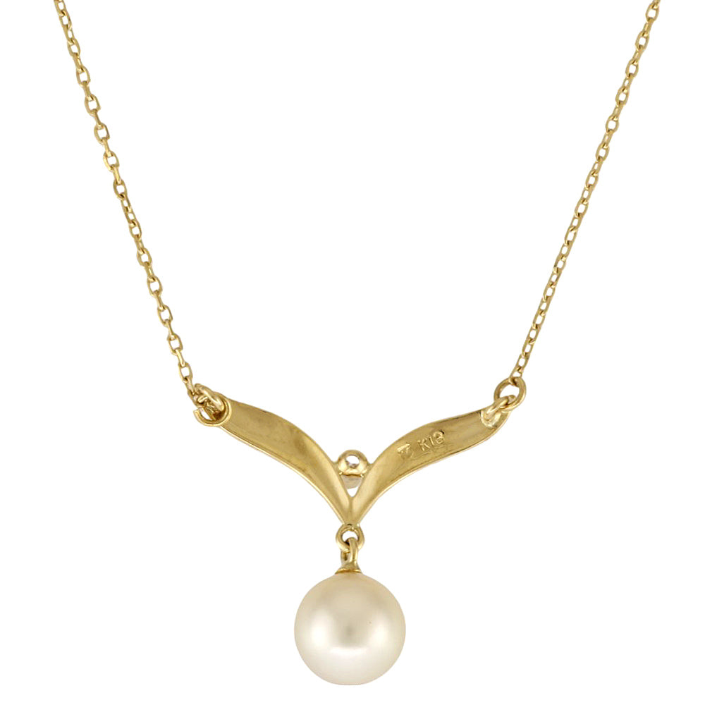 MIKIMOTO ミキモト ネックレス 18金 K18イエローゴールド アコヤパール