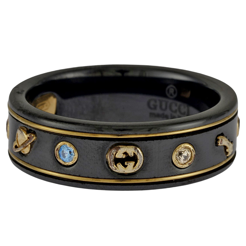 GUCCI グッチ アイコン リング 指輪 18.5号 18金 K18イエローゴールド