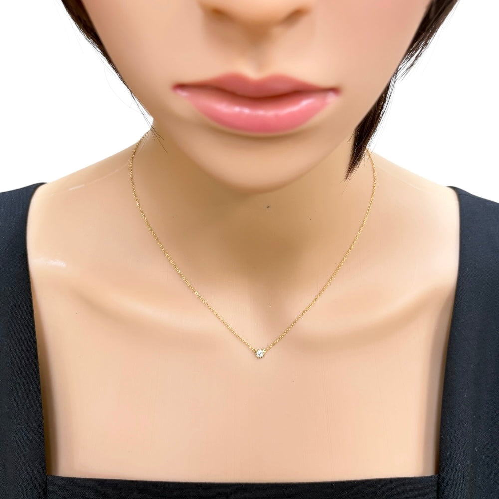 TIFFANY&Co. ティファニー バイザヤード 約0.12ct ネックレス 18金 K18