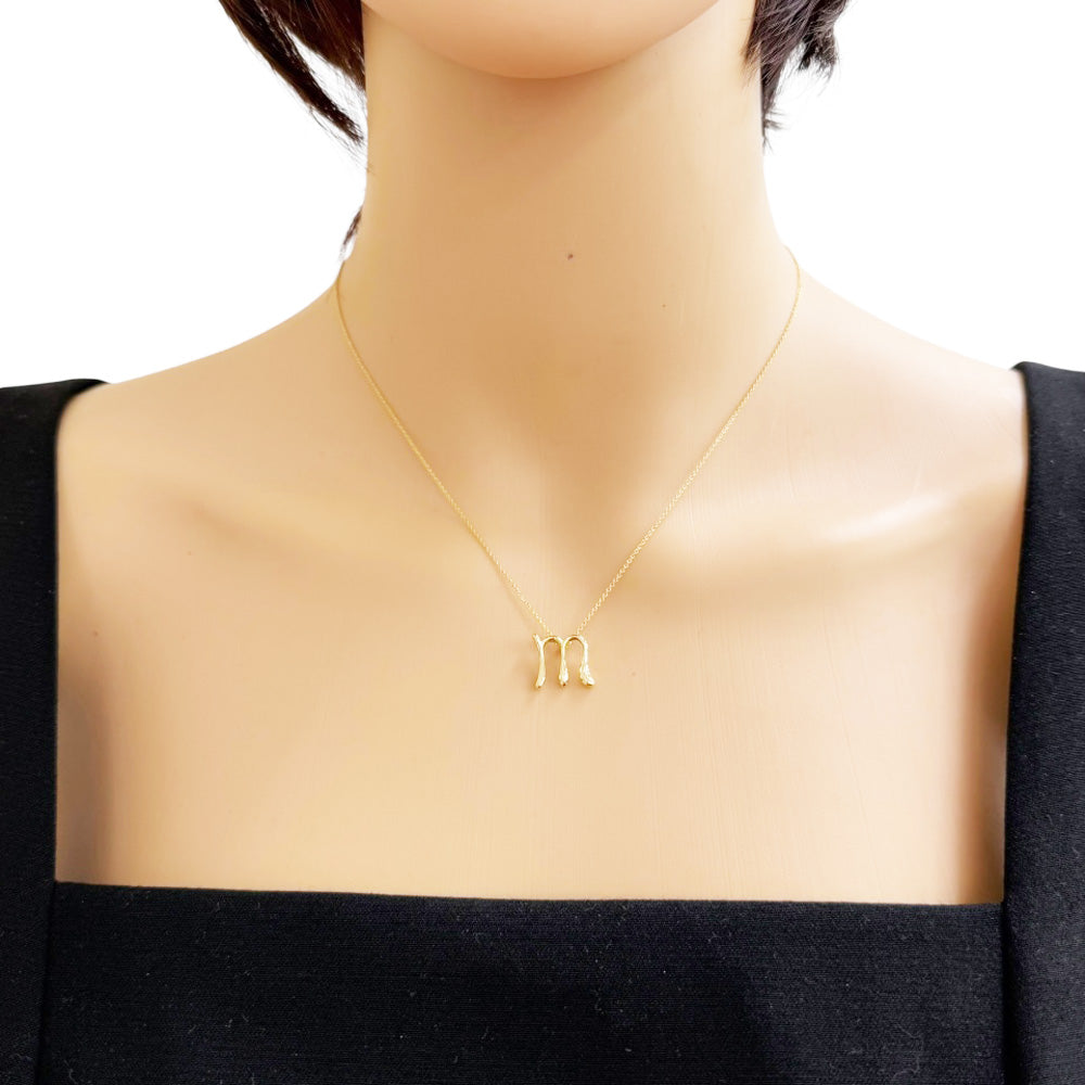 TIFFANY&Co. ティファニー イニシャル m ネックレス 18金 K18イエロー