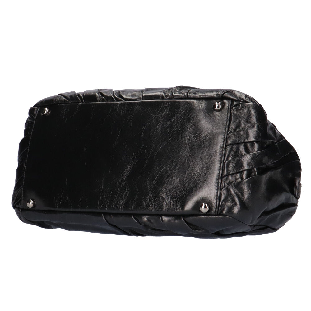 シャネル チェーン ショルダーバッグ カーフ ブラック レディース