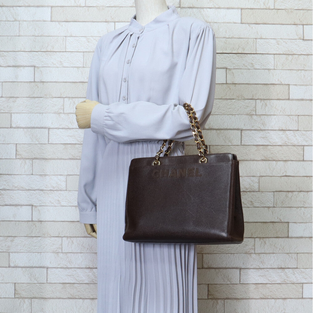 シャネル ロゴチェーントートバッグ トートバッグ シャネル キャビア