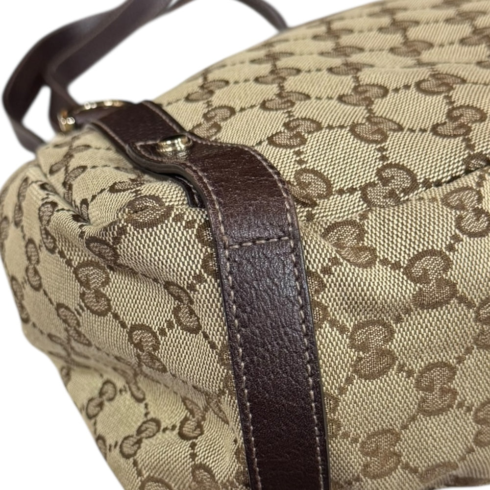 GUCCI グッチ アビー トートバッグ GGキャンバス ベージュ レディース