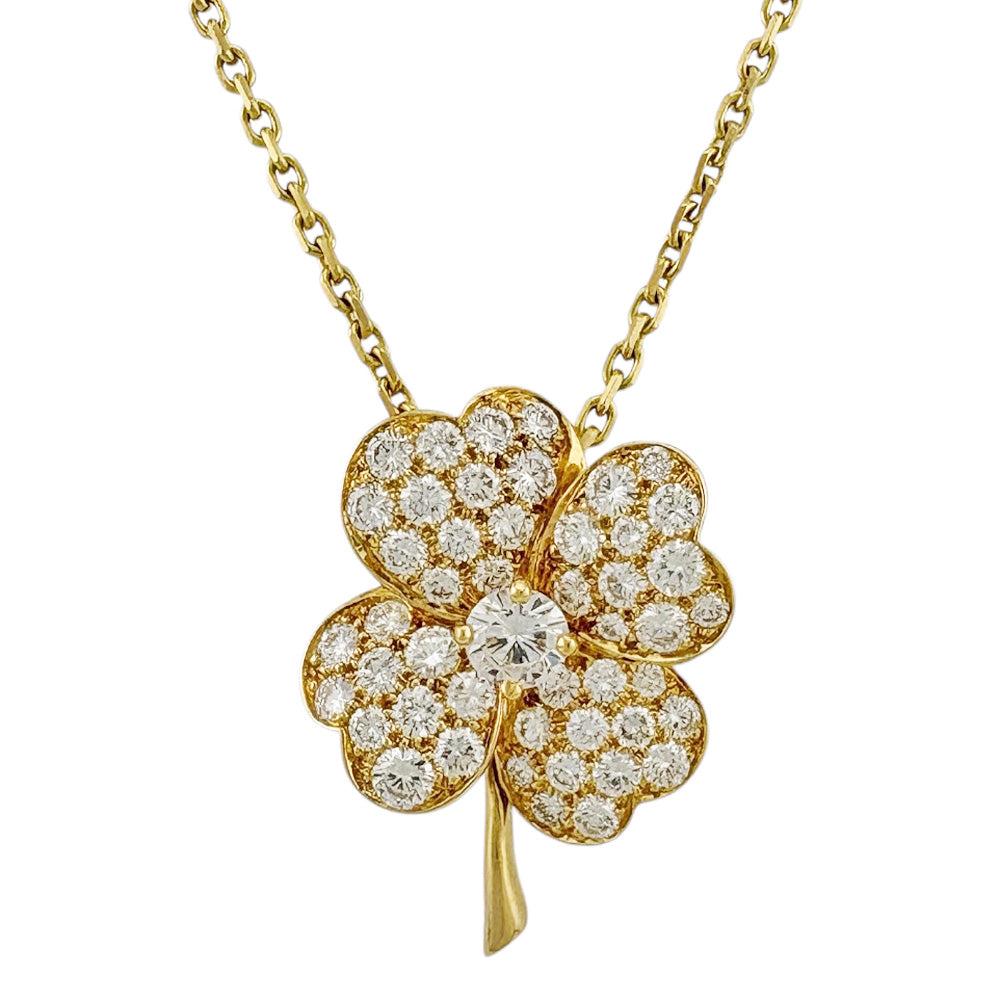 Van Cleef & Arpels Cosmos Clip Necklace 18K K18 Yellow Gold