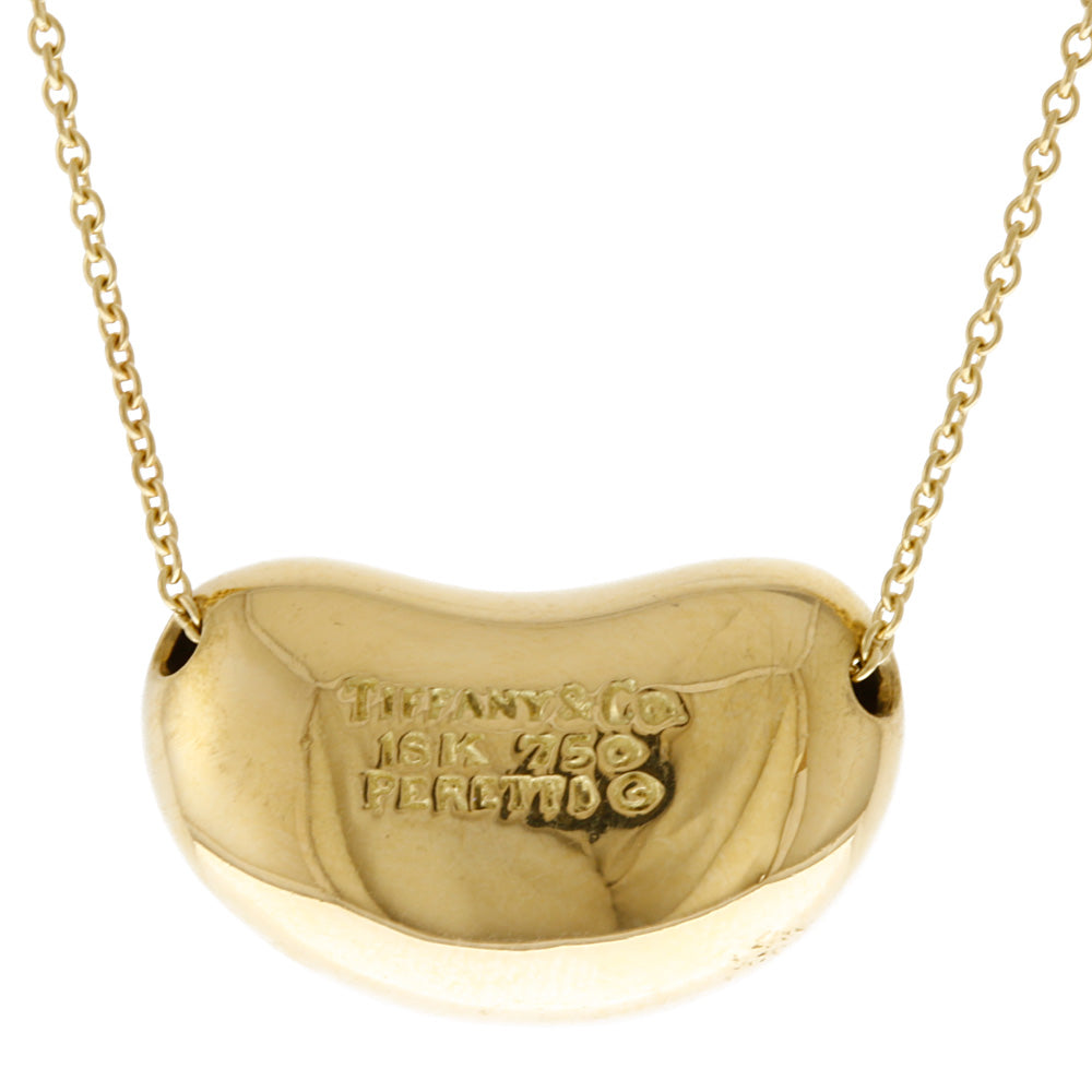 ティファニー ビーン ネックレス 18金 K18イエローゴールド レディース