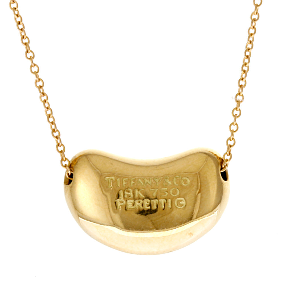 ティファニー ビーン ネックレス 18金 K18イエローゴールド レディース
