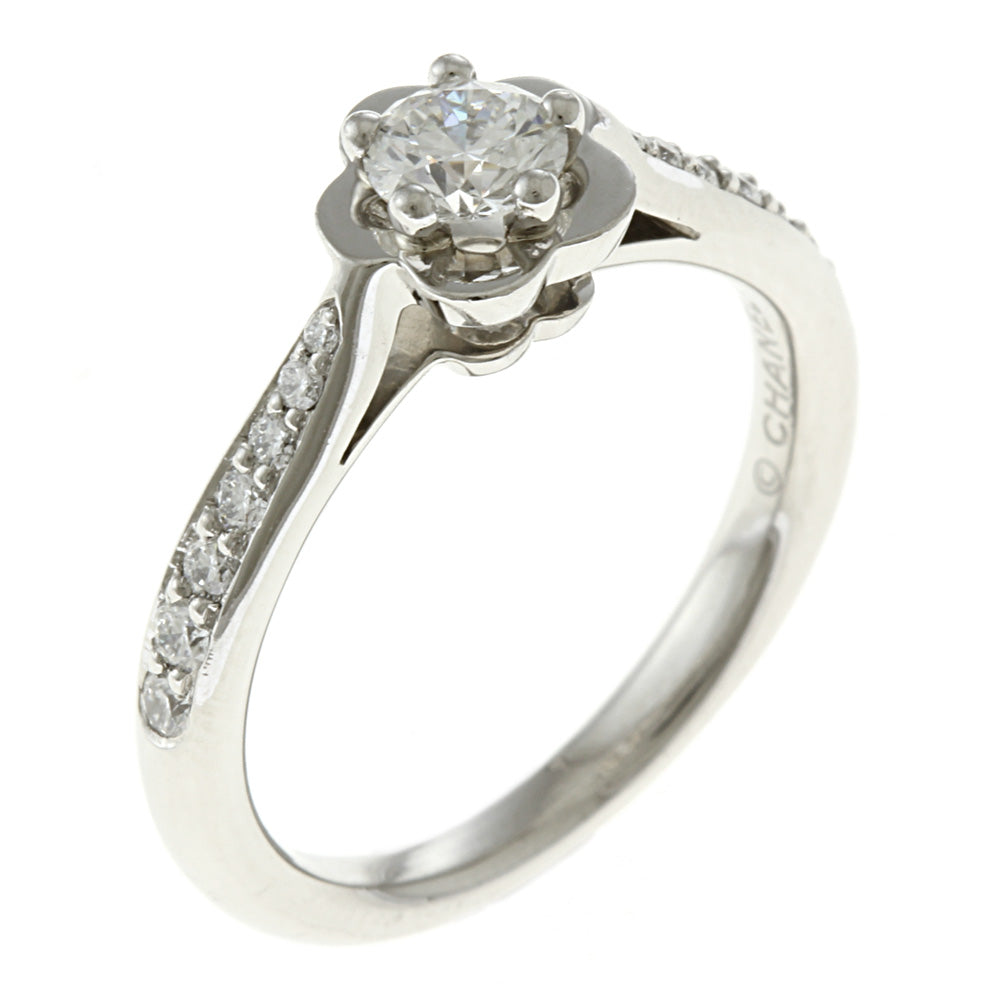 シャネル CHANEL カメリア リング・指輪 9号 Pt950プラチナ